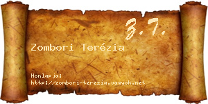 Zombori Terézia névjegykártya